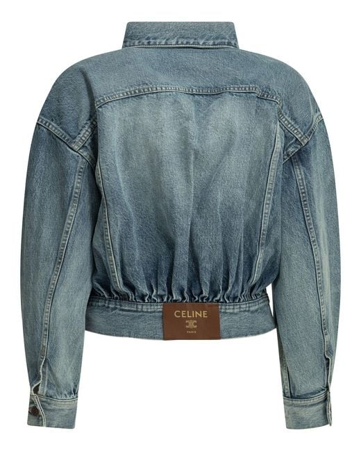 Céline Blue Zippered Denim Jacket