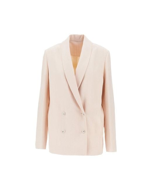 Women's Natural 'Minka' Oversized Double-Breasted Jacket