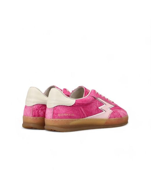Moaconcept Pink Club Suede Leather Sneakers Fuchsia