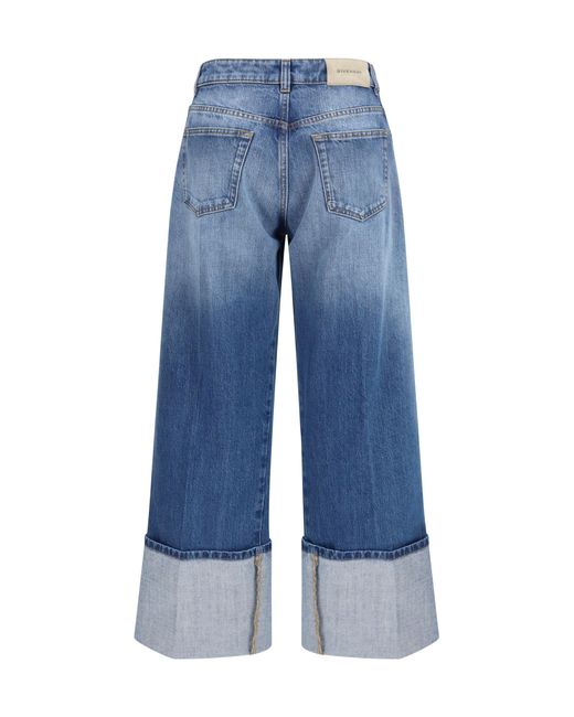 Givenchy Blue Dégradé Turn-Up Jeans