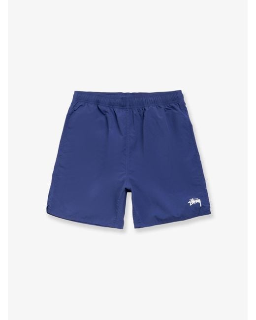 Stussy Blue Nylon Swim Trunks for men