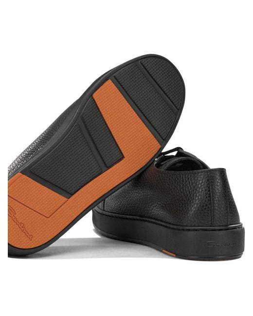 Santoni Black "Dumps" Low-Top Sneakers for men