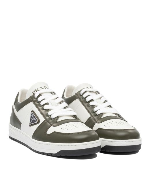 Prada White "Downtown" Sneakers for men