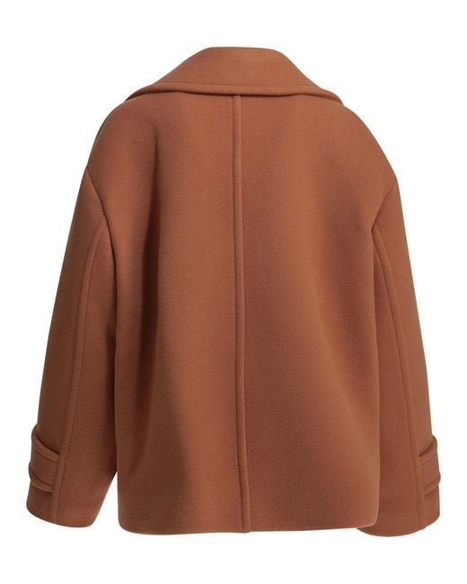Chloé Brown Short Wool Coat