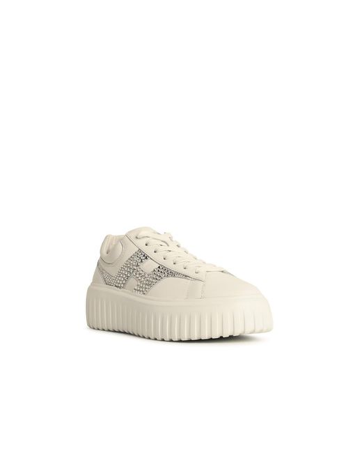Hogan Natural H-Stripes' Leather Sneakers