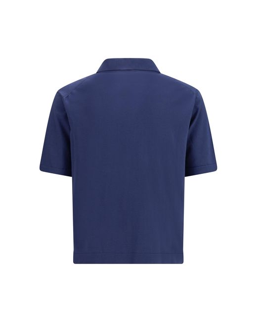 Piacenza Cashmere Blue Polo Shirt for men