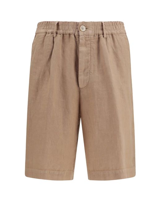 Men's Natural Lightweight Délavé Linen Shorts