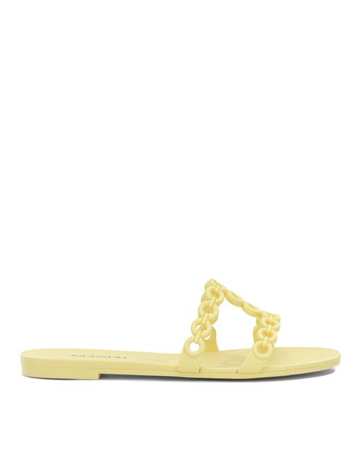 Women's Yellow "Inifinity Chain" Slides