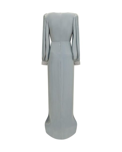 Nissa Gray Long Crossover Dress