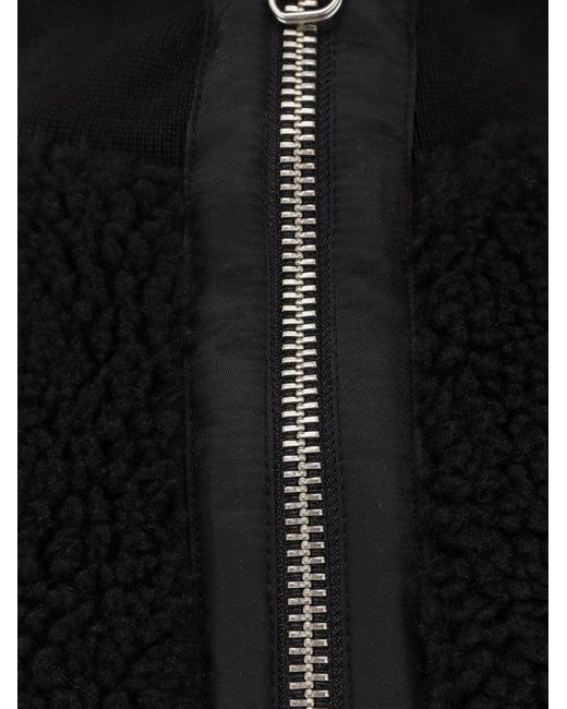 Oamc Peacemaker Black Fleece Synthetic Fur Bomber for men