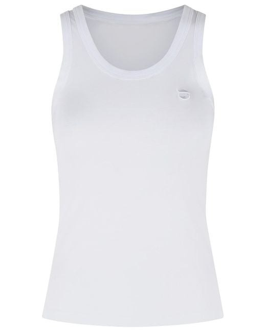 Coperni White Cotton Blend Tank Top