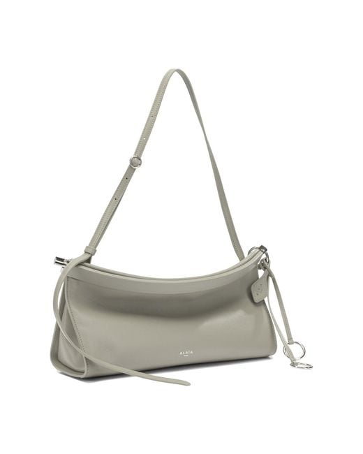Alaïa Gray "Le Click East West" Medium Shoulder Bag