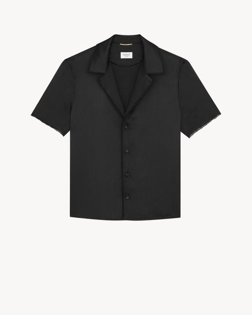 Saint Laurent Black Silk Shirt for men