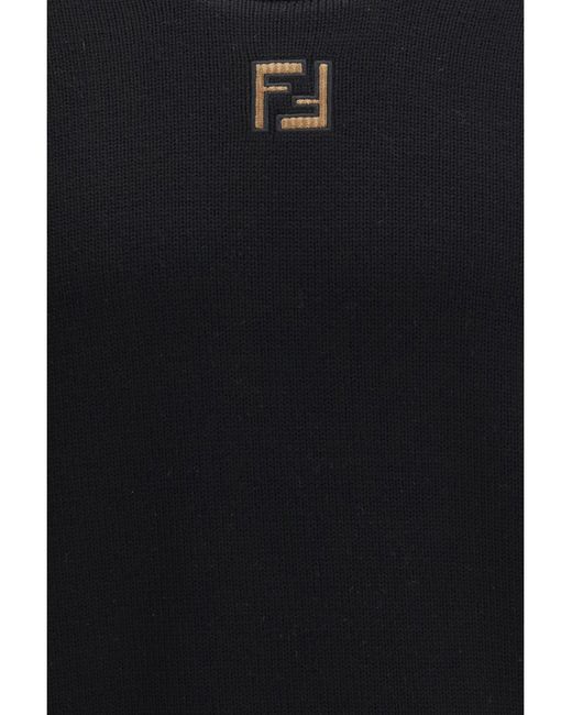 Fendi Blue Wool Pullover for men