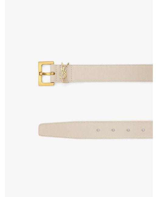 Saint Laurent Natural Leather Belt