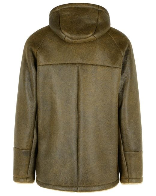 Salvatore Santoro Green Army Leather Jacket for men