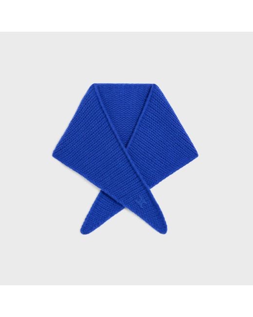 Céline Blue Cashmere And Silk Scarf