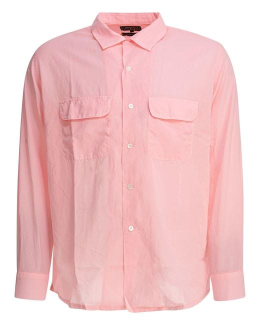 Beams Plus Pink Camp Collar Shirt Shirts for men