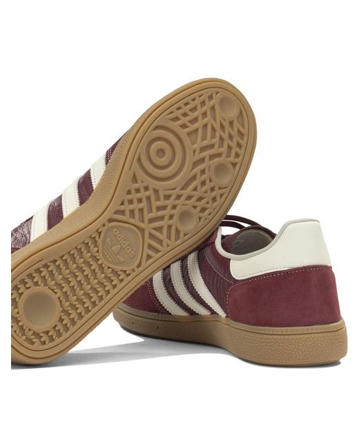 Adidas Originals Brown Handball Spezial Bordeaux Leather Rubber Sneakers