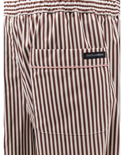 Dolce & Gabbana Brown Dolce & Gabbana Cotton Poplin Trousers