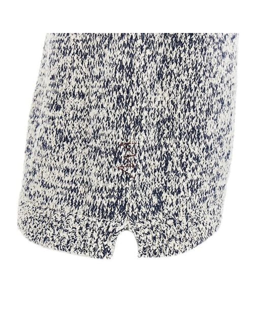 Amaranto Gray Mouliné Knit Vest for men