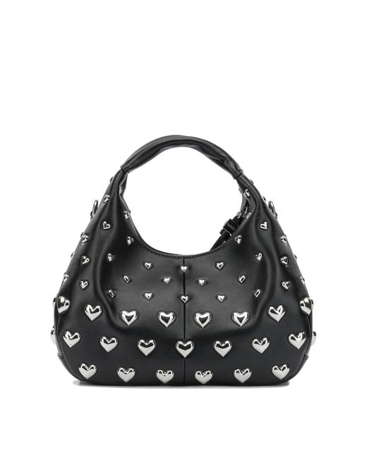Ganni Black Mini Hobo Heart Small Handbag