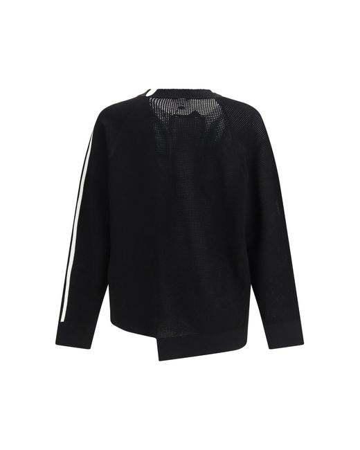Y-3 Black Logo Sweatshirt/Cwhite for men