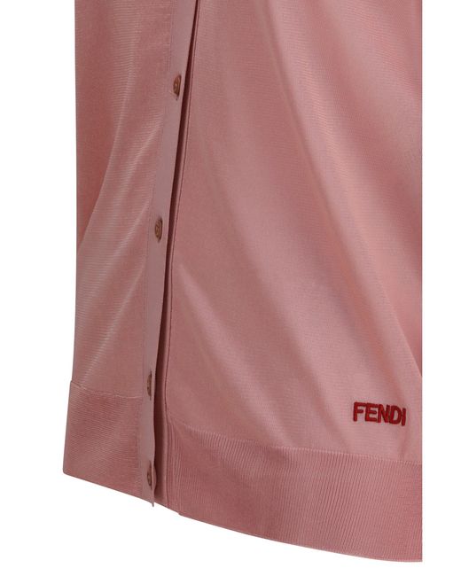 Fendi Pink Cardigan Crewneck
