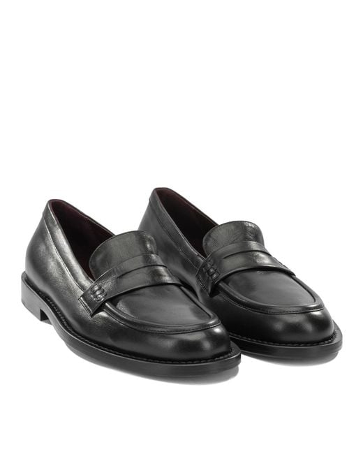 Pomme D'or Black Leather Loafers