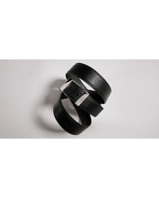 Gucci Black Belt With Squared Buckle for men