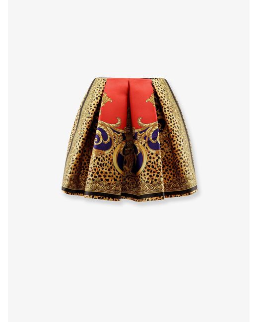 Versace Multicolor Silk Skirt,