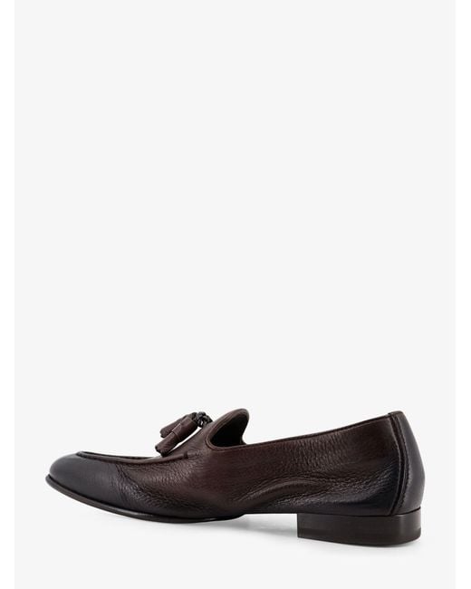 Doucal's White Daino Leather Loafers for men