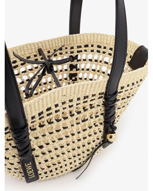 Loewe Metallic Paula's Ibiza -Braid Basket Small Iraca Palm Leaf Shoulder Bag
