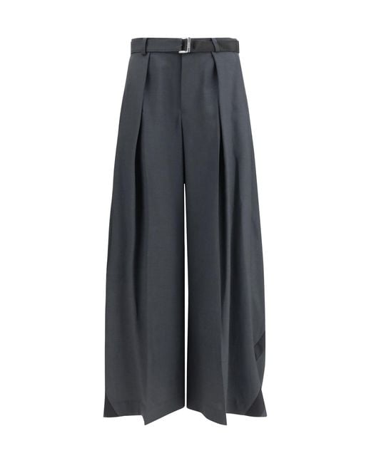 Sacai Gray Oversized Pants