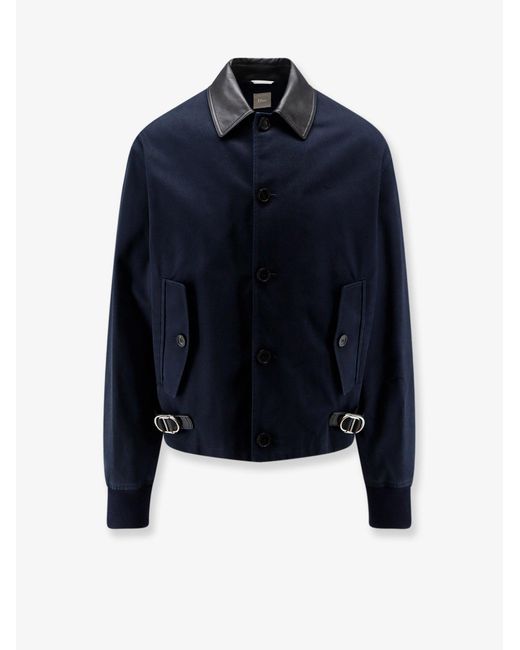 Dior Blue Dior Cotton Jacket With Cd Details for men