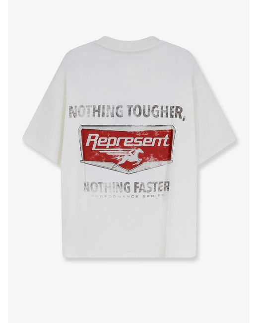 Represent White Nothing Faster Cotton T-Shirt for men