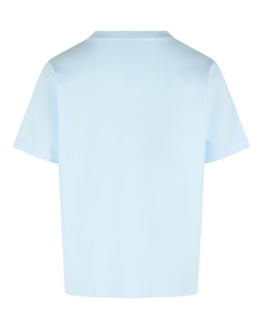 Casablanca Blue 'Airbrush Smiley' Light Cotton T-Shirt for men