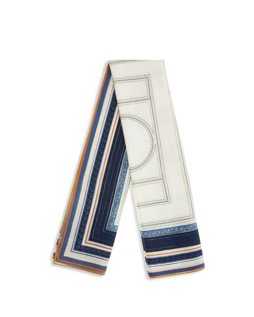 Totême Blue Monogram Scarf