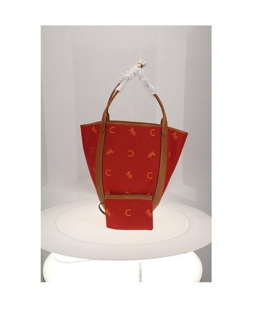 Céline White Large Drop Bucket