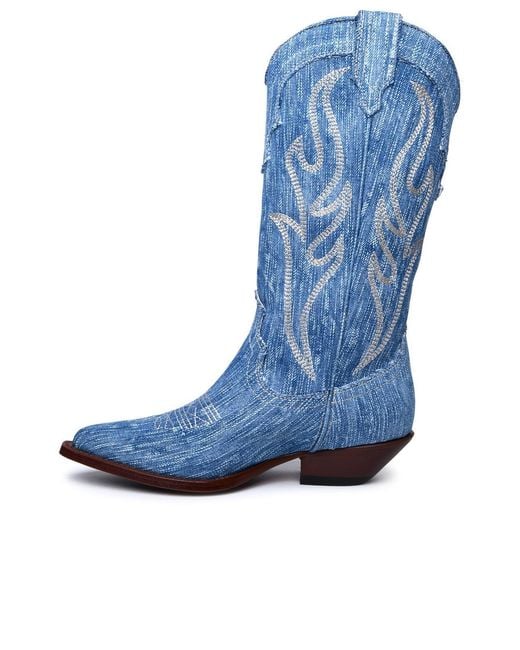 Sonora Boots Blue Light Denim Boots