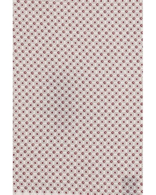 Brunello Cucinelli White Silk Pochette With Geometric Pattern for men