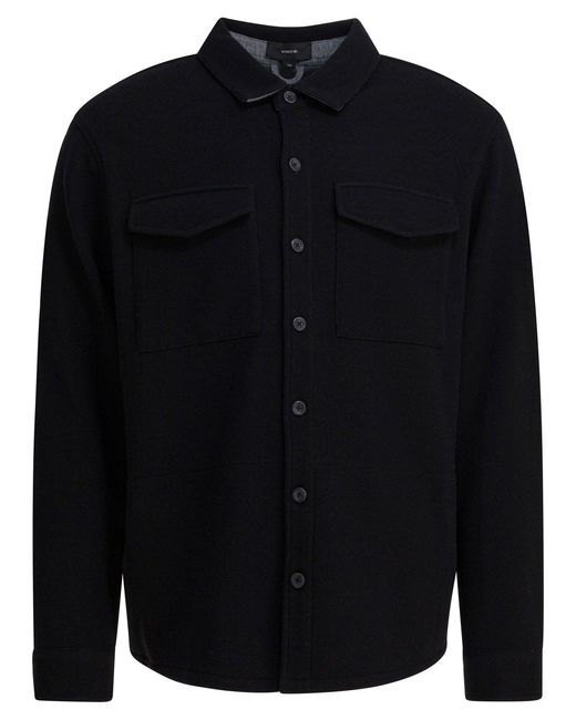 Vince Blue Cotton Overshirt Jacket for men