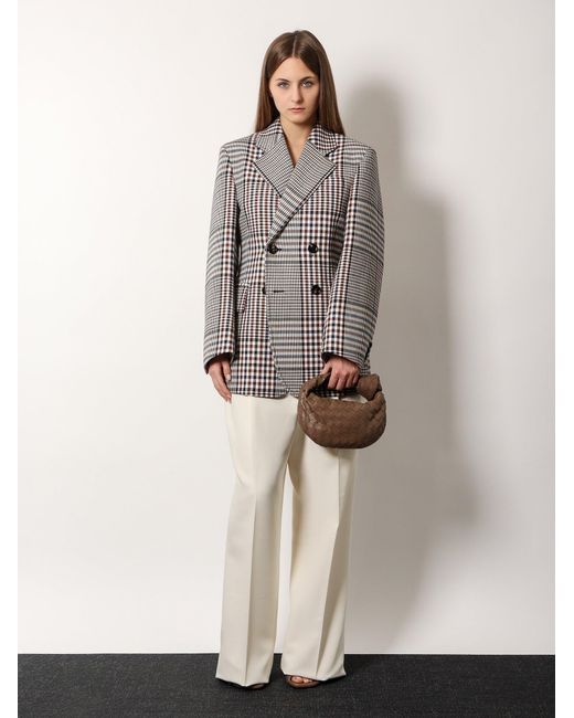 Bottega Veneta Brown Mini Jodie Leather Handbag With Intrecciato Pattern