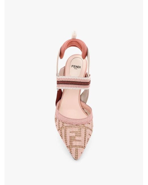 Fendi Pink "Colibrì 85Mm" Heeled Slingback Pumps