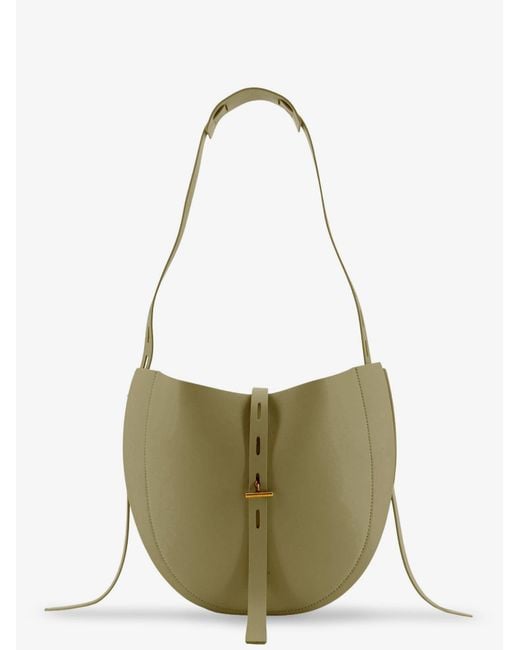 MINOBOSSI Green Lizzie Leather Crossbody Bag