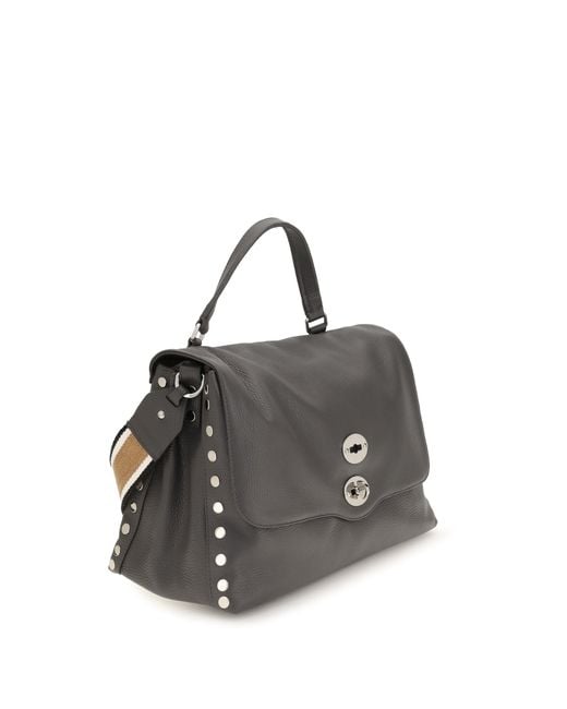Zanellato Gray Medium Postina Daily Handbag Vulcano