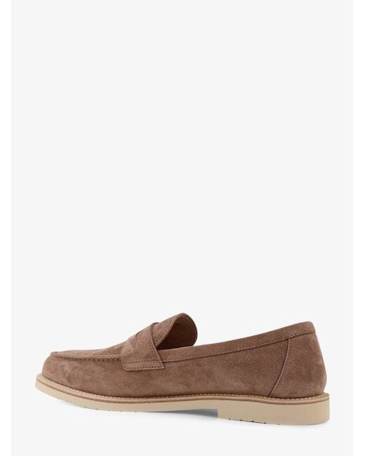 Brunello Cucinelli Brown Flat Shoes Pelle for men