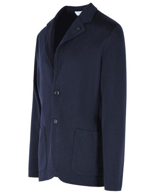 Lardini Blue Wool Jacket for men