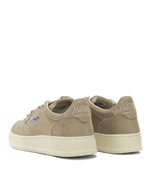 Autry Brown Pony Skin Effect "Medalist Low" Sneaker