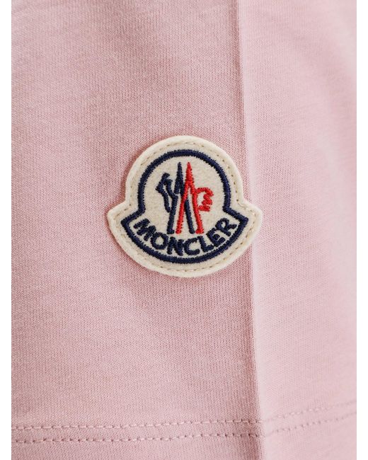Moncler Pink Organic Cotton T-Shirt